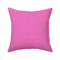 Gingham Large Magenta And White