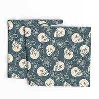 Skulls and Anemones {Grey}