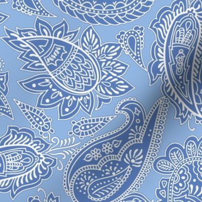 Paisley Bandana Blue