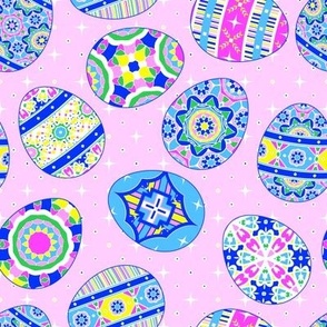 Pretty Pysanky on Pink