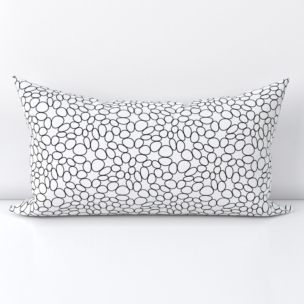 Retro Swilry Pattern Black and White Bubbles-01