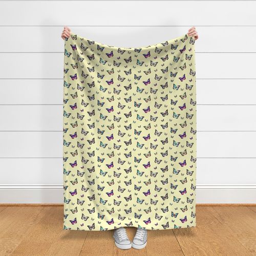 Butterflies Dancing! - lemon yellow, medium