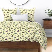 Butterflies Dancing! - lemon yellow, medium