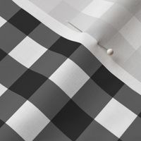 Gingham Plaid Check Charcoal Black