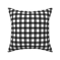 Gingham Plaid Check Charcoal Black