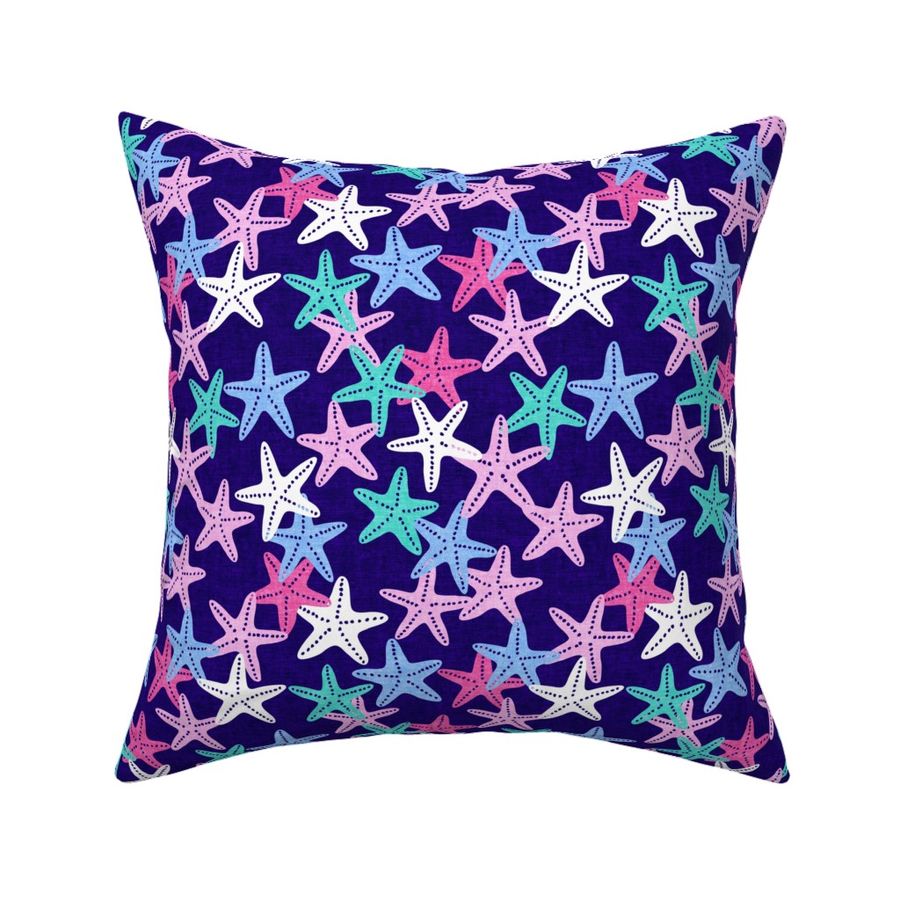 Starfish - dark blue - summer beach nautical - LAD19