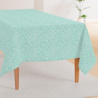 cat lace - white on bright mint