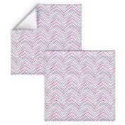 Hot pink aqua zig zag chevron