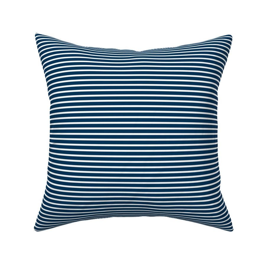 1/4 Inch Nautical Navy Blue and White Stripes