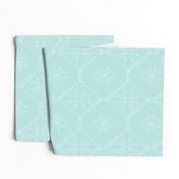 mudcloth freehand  tile - mint - small