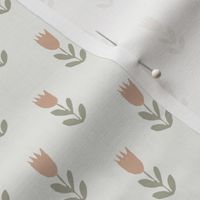 tulips fabric - sfx1213, sfx0110, earth toned fabric, baby fabric, linen trend, terracotta, prairie, baby girl fabric, hippie boho fabric, linocut tulips fabric