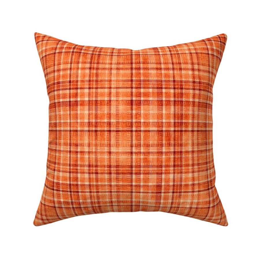 Stonewashed Orange Plaid