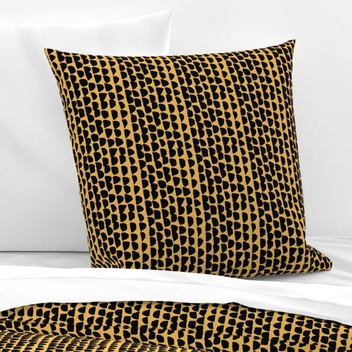 Little rows and spots abstract minimal trend animals print little inky brush strokes jungle dashes black yellow