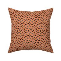 Trendy leopard print animals fur modern Halloween Scandinavian style raw brush  abstract autumn orange gray black SMALL