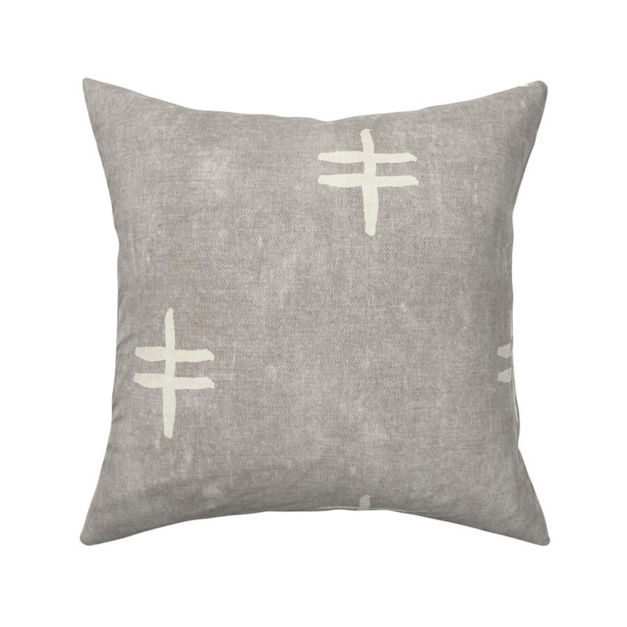 double cross - mud cloth - stone - mudcloth tribal - LAD19