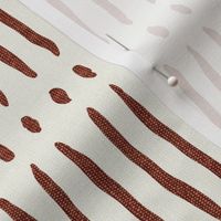 vertical dash mud cloth stripes - rust on bone - mud cloth inspired home decor wallpaper - LAD19