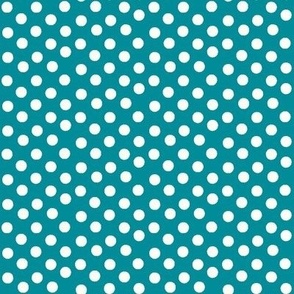 Pretty Polka Dots in Teal