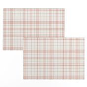 dusty pink plaid check fabric - tartan fabric, baby fabric, baby bedding, baby swaddle fabric 