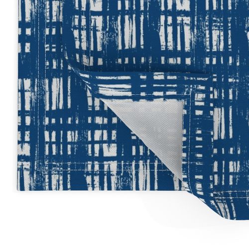 Beach House Classic Blue distress plaid check