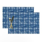 Beach House Classic Blue distress plaid check