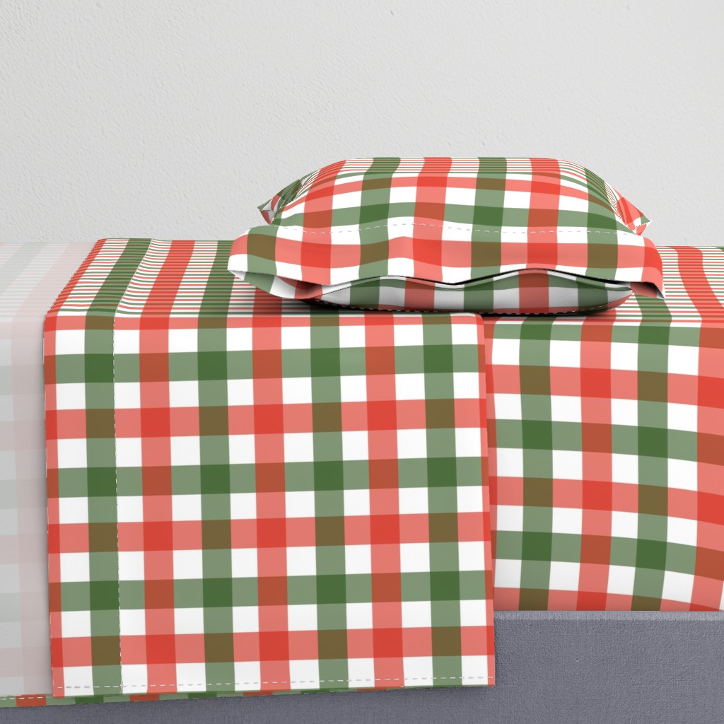 Gingham - Classic Christmas Red and Green