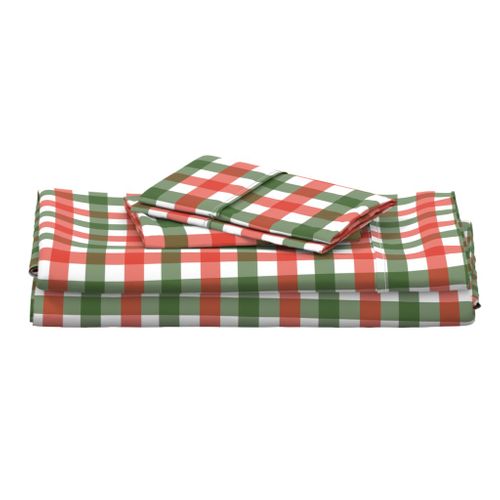 Gingham - Classic Christmas Red and Green