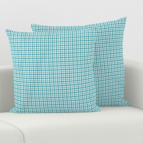 Tiny Gingham in Tropical Blues