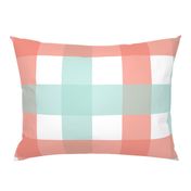 Buffalo Plaid - Pale Coral and Mint