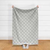 Medium Taupe Burlap Scallop Paisley