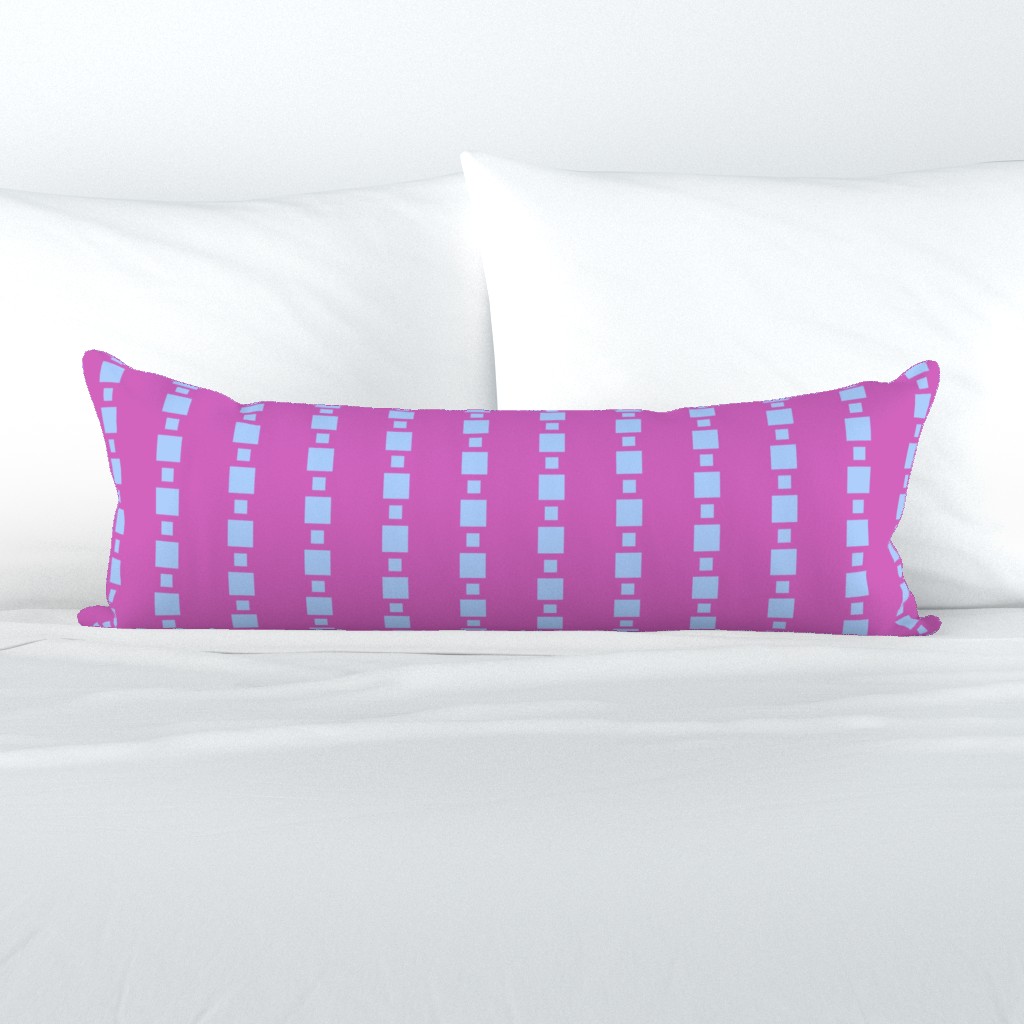 JP21 -  Medium - Floating Check Stripes in Lavender Blue on Fuchsia