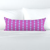 JP21 -  Medium - Floating Check Stripes in Lavender Blue on Fuchsia