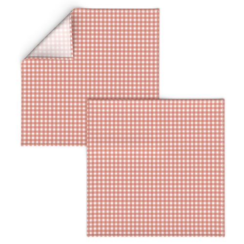 Gingham - Coral and White, Small