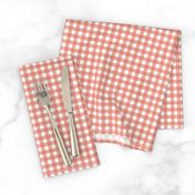 Gingham - Coral and White, Small