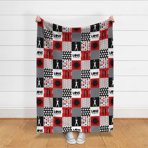 Women's Volleyball//Red - Wholecloth Cheater Quilt 