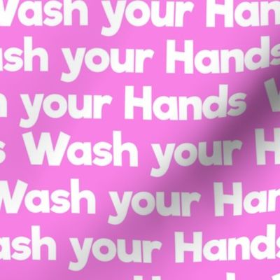 wash your hands on pink