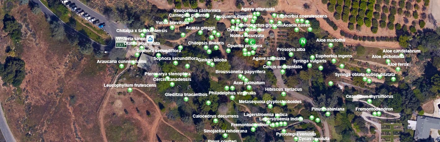 GIS Map UC Riverside Botanic Gardens 