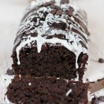 Dark Chocolate Zucchini Bread with Coconut Glaze