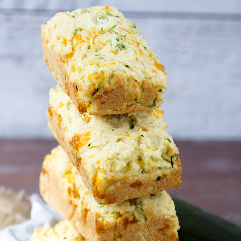 Cheesy Garlic Zucchini Bread