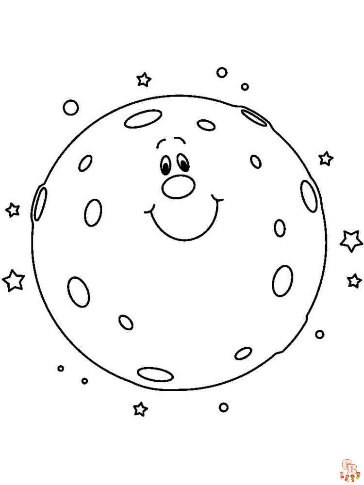 Moon Coloring Pages 2