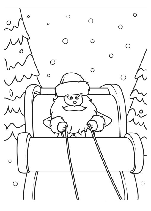 Free Grinch Christmas Coloring Pages Printable image.