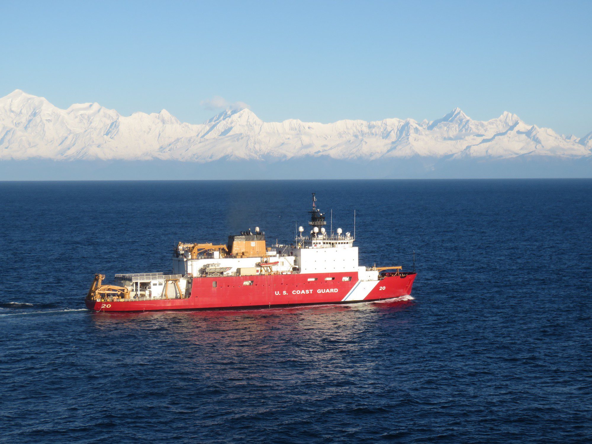 The Coast Guard Cutter Healy (WAGB-20), a polar-class ice breaker, transits Southeast Alaskan waters Nov. 24, 2018. U.S. Coast Guard Photo