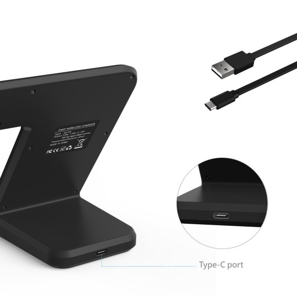 Fast 2in1 Qi Wireless Charger Dock for iPhone and watch