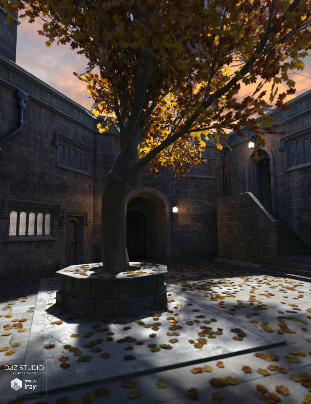 Medieval Courtyard by: ForbiddenWhispersDavid Brinnen, 3D Models by Daz 3D