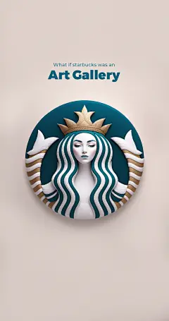 Behance 上的 Starbucks Rebranded for other industries using A.I