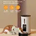 Amazon.com: Petory 定时自动猫喂食器 - 4 升可编程干粮分配器 适用于猫和小型犬 6 餐带干燥袋双电源 10S 录音机 : 宠物用品