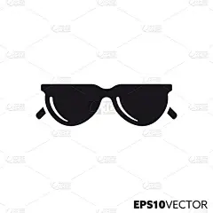 Sunglasses vector glyph icon