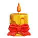 Christmas Candle  3D Icon