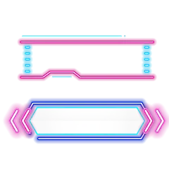 电商炫酷边框霓虹灯彩灯图案png元素@ 采集者@两秒视觉