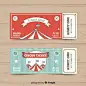 Free Vector  Flat circus ticket template