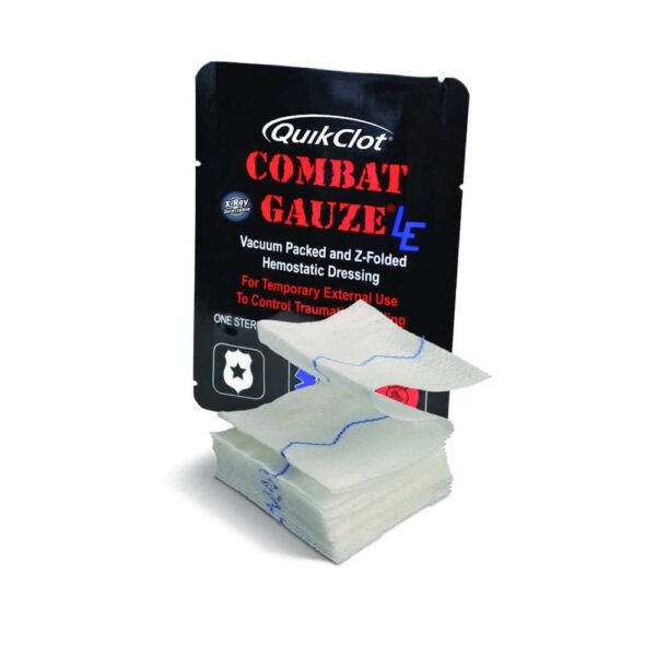 QuikClot quick clot combat gauze le hemostatic dressing stops bleeding fast for ifak z folded